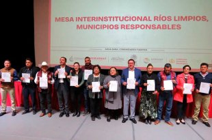 Autoridades federales, estatales y municipales presentaron en Lerma proyectos de limpieza, saneamiento y restauración del sistema hidrológico Lerma-Santiago.
