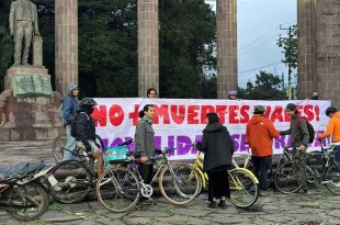 El contingente partió en el jardín reforma de Toluca