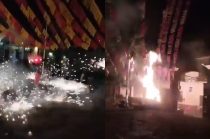 Explosiones de tanques de gas y un incendio provocado presuntamente por pirotecnia.