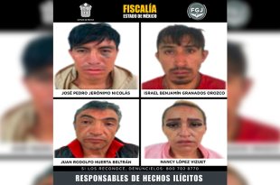 Cuatro personas fueron sentenciadas a 47 años y seis meses de prisión por el asesinato de tres víctimas ocurrido en septiembre de 2025 en Zumpango.