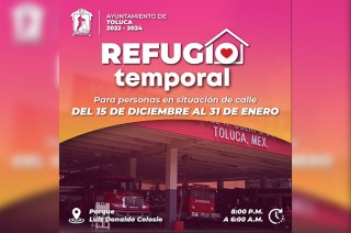 Este refugio operará en un horario de 20:00 a 6:00 horas del día siguiente, para ofrecer atención integral que va desde una evaluación médica al ingresar.