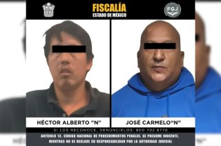 La FGJEM detuvo a dos hombres por su probable participación en una extorsión en Tecámac.