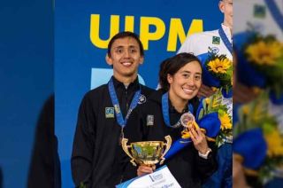 Catherine Oliver y Emiliano Hernández ganaron la medalla de plata en relevo mixto de la Copa del Mundo de Pentatlón Moderno.