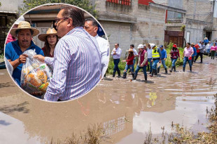 El alcalde entregó despensas, cobijas, colchonetas y agua purificada a la población.