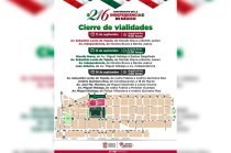Los cierres viales en Toluca comenzarán el 11 de septiembre y se ampliarán los días 15 y 16 por las celebraciones de la Independencia de México.