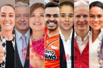 Claudia Sheinbaum, AMLO, Xóchitl Gálvez, Jorge Máynez, Amalia Pulido, Alfredo Del Mazo, Alejandra Del Moral