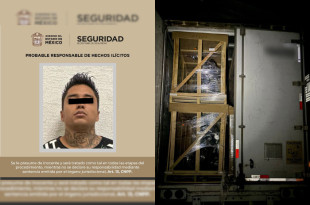 La SSEM presentó al detenido y recuperó la caja seca reportada como robada