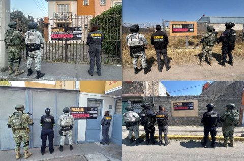 Inmuebles asegurados en distintos municipios del Estado de México