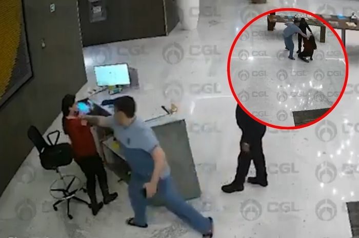 Video de la agresión a una recepcionista en un hotel de Cuajimalpa.