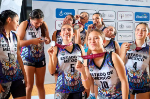 El equipo, conformado por Camila Gómez, Ivana Mendiola, Fátima Martínez, Sandra Montero, Michell Leal, Naomi Hurtado, D. Reyes, Alondra Ortíz, Fernanda Macías y Claudia Calvo, escribió un nuevo capítulo en el básquetbol del Estado de México. 