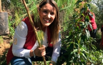 Olga Esquivel celebra jornada de reforestación