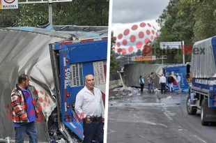 #Video: Vuelca camión de refrescos en la Tenango-Ixtapan