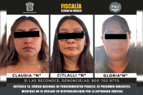 Claudia “N”, Citlalli “N” y Gloria “N”, detenidas por su probable participación en la muerte de siete menores
