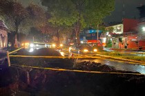 En el lugar solo está habilitado un carril a la circulación