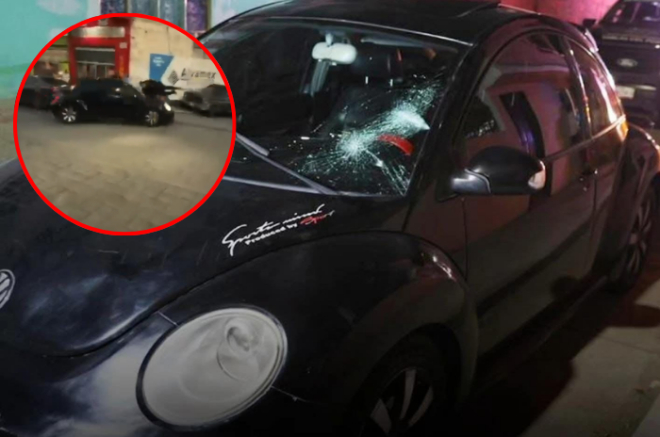 Vehículo involucrado en el atropellamiento, localizado abandonado tras el operativo en calles de Ecatepec