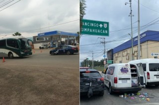 Cerca de las 2 de la tarde, los normalistas acudieron a la terminal de autobuses, en la carretera Santiago-Chalma en el municipio de Tianguistenco.