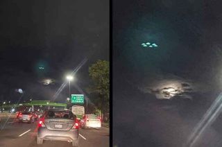 El objeto luminoso fue captado sobre Calzada Zaragoza, en la franja que lleva al municipio de Ixtapaluca.