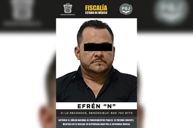 Efrén “N” fue ingresado al Centro Penitenciario y de Reinserción Social, donde permanecerá bajo prisión preventiva tras ser vinculado a proceso.