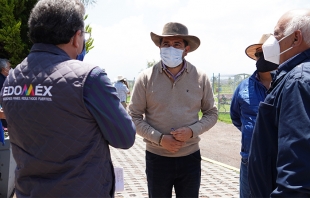 Supervisan Conagua, Caem y Julio César Serrano bordo del río Lerma