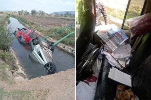 #Video: Manda a vehículo con jóvenes priistas al canal y se va también; detienen a morenista en Temascalcingo