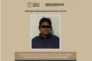 Miguel “N”, detenido por agredir a una mujer en San Mateo Atenco