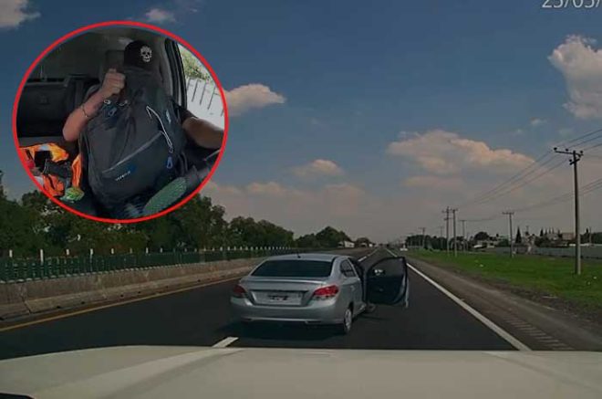 Video: Asaltan camión de carga en Circuito Exterior Mexiquense tras salir del AIFA