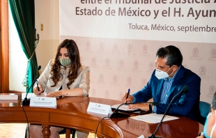 TRIJAEM y #Toluca firman Convenio de Colaboración para el uso del Tribunal Electrónico