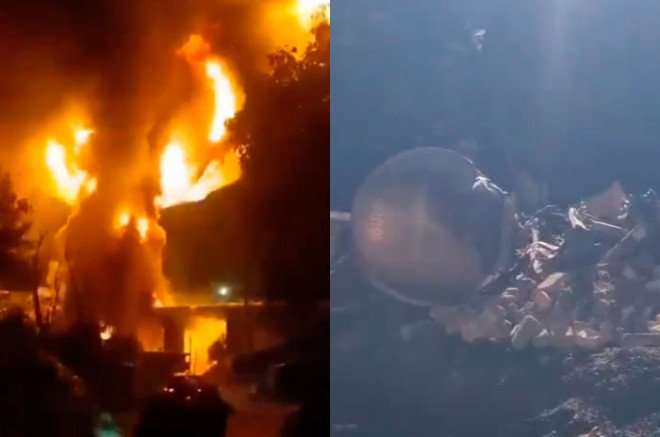 Video: Pipa con combustible cae de puente y explota en la México-Tuxpan