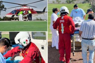 La paciente fue agredida el día anterior por una serpiente de cascabel en su pierna izquierda