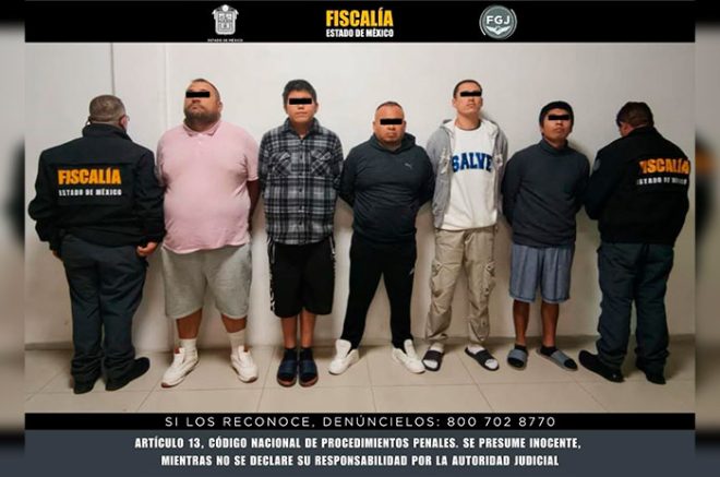 Carlos “N”, Brayan “N”, Joel Ángel “N”, Luis Andrés “N” y Raziel “N” quedaron a disposición de la autoridad judicial tras ser detenidos por su probable participación en un homicidio registrado en un anexo de Ecatepec.