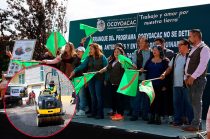 El programa “Ocoyoacac No Se Detiene” arrancó en San Antonio El Llanito con trabajos de bacheo sobre la Avenida Lerma.