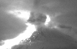 Registra Popocatépetl cinco explosiones en las últimas 24 horas