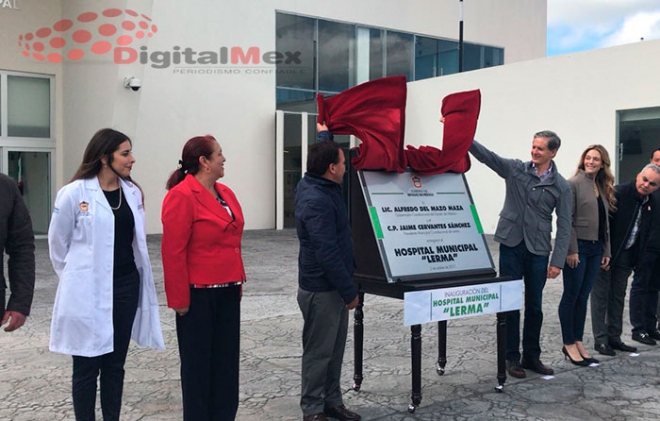 Inaugura gobernador Del Mazo hospital en Lerma