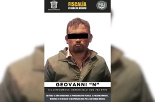 Geovanni “N”, detenido por su presunta participación en el feminicidio ocurrido en Atlacomulco