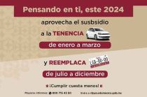 Se realizará reemplacamiento del 1 de julio hasta el 31 de diciembre de 2024.