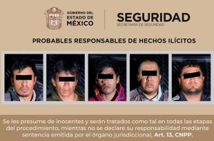 Elementos de la SSEM y la Guardia Nacional detuvieron a cinco hombres por su probable relación con el robo de hidrocarburo en Huehuetoca.