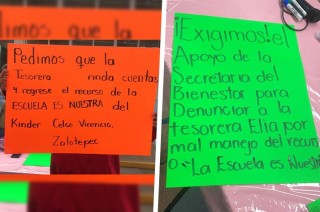 Con pancartas bloquearon la vía y esperan que su petición sea escuchada por las autoridades.