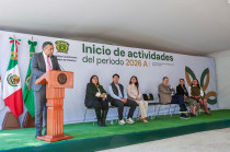 En la Unidad Académica Profesional Ixtapan de la Sal, el secretario Académico de la institución, Francisco Herrera Tapia, presidió la ceremonia de inicio de actividades del periodo 2026 A.