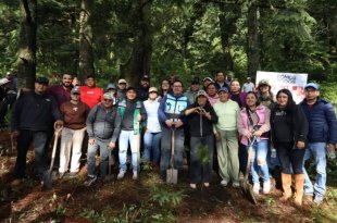 Lerma plantó 2 mil 500 árboles en Salazar durante la Jornada Nacional de Reforestación 2026.