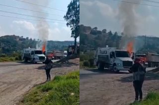 Video: Incendian camion de basura en Xonacatlán por reactivación de tiradero