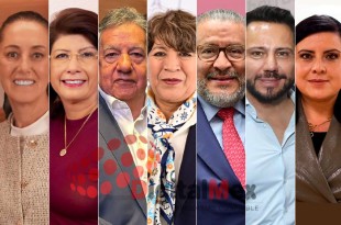 Claudia Sheinbaum, Mariela Gutiérrez, Higinio Martínez, Delfina Gómez, Horacio Duarte, Anuar Azar, Leticia Zepeda 