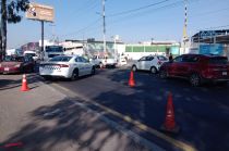 Inconformes protestaton por la construcción de una gasera al considerar que representa un riesgo para las familias.