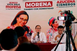 Azucena Cisneros afirmó que el 2 de junio morena arrasará en Ecatepec