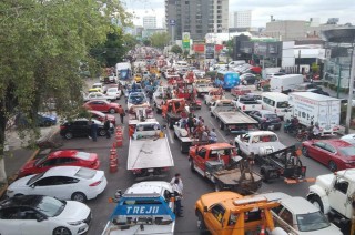 La movilización de las unidades complicó la circulación en la zona.