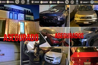 En un inmueble fueron asegurados dos vehículos de alta gama; un vehículo BMW, tipo X6, así como una camioneta marca Chevrolet tipo Cheyenne, con placas de circulación de Guerrero y Michoacán.