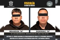 Brandon “N” y Dominikc “N” fueron detenidos por su probable participación en un homicidio.