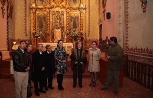 Inaugura Marcela González restauración de parroquia de Tecámac