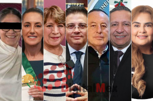 Yareli “N”, Claudia Sheinbaum, Delfina Gómez, Fernando Díaz, José Luis Cervantes, Héctor Macedo, Erika Icela Castillo 
