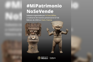 El INAH confirmó la autenticidad de 40 piezas arqueológicas que serían vendidas en París y solicitó su suspensión inmediata.