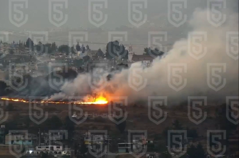 C5 da seguimiento al incendio en Lerma mediante cámaras de videovigilancia